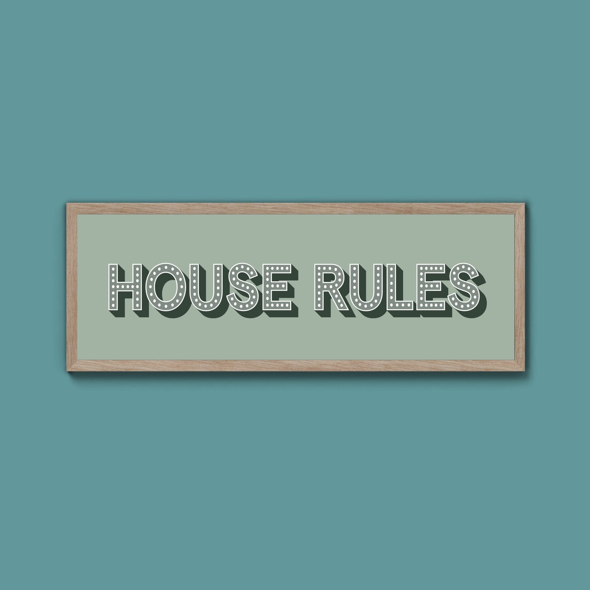 House Rules Framed Print (New Style) - Above The Door