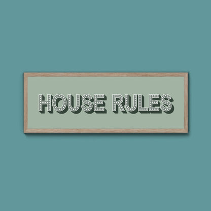 House Rules Framed Print (New Style) - Above The Door