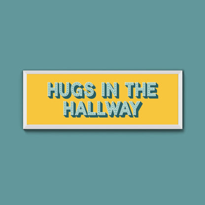 Hugs In The The Hallway Framed Print (New Style) - Above The Door