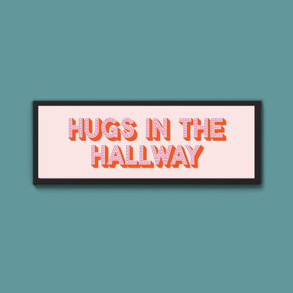 Hugs In The The Hallway Framed Print (New Style) - Above The Door