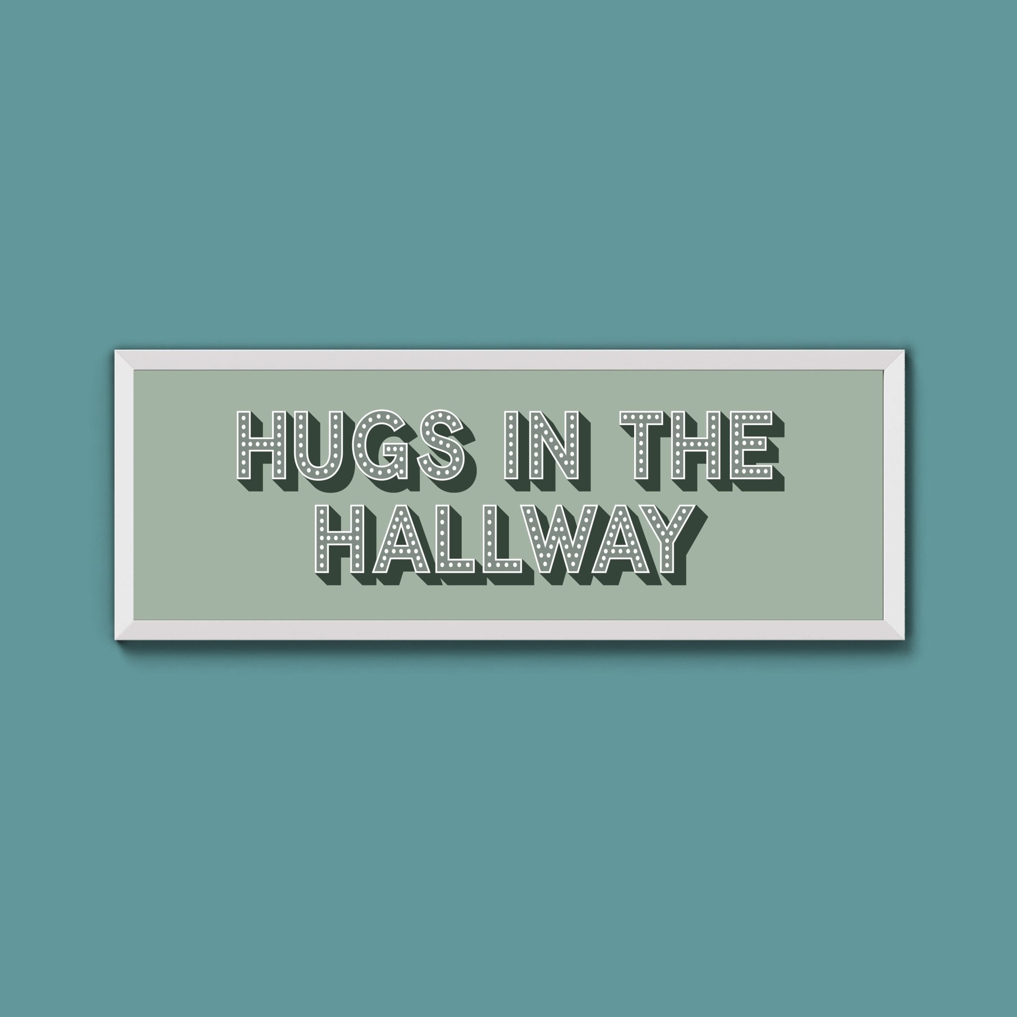 Hugs In The The Hallway Framed Print (New Style) - Above The Door