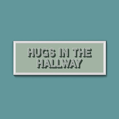 Hugs In The The Hallway Framed Print (New Style) - Above The Door