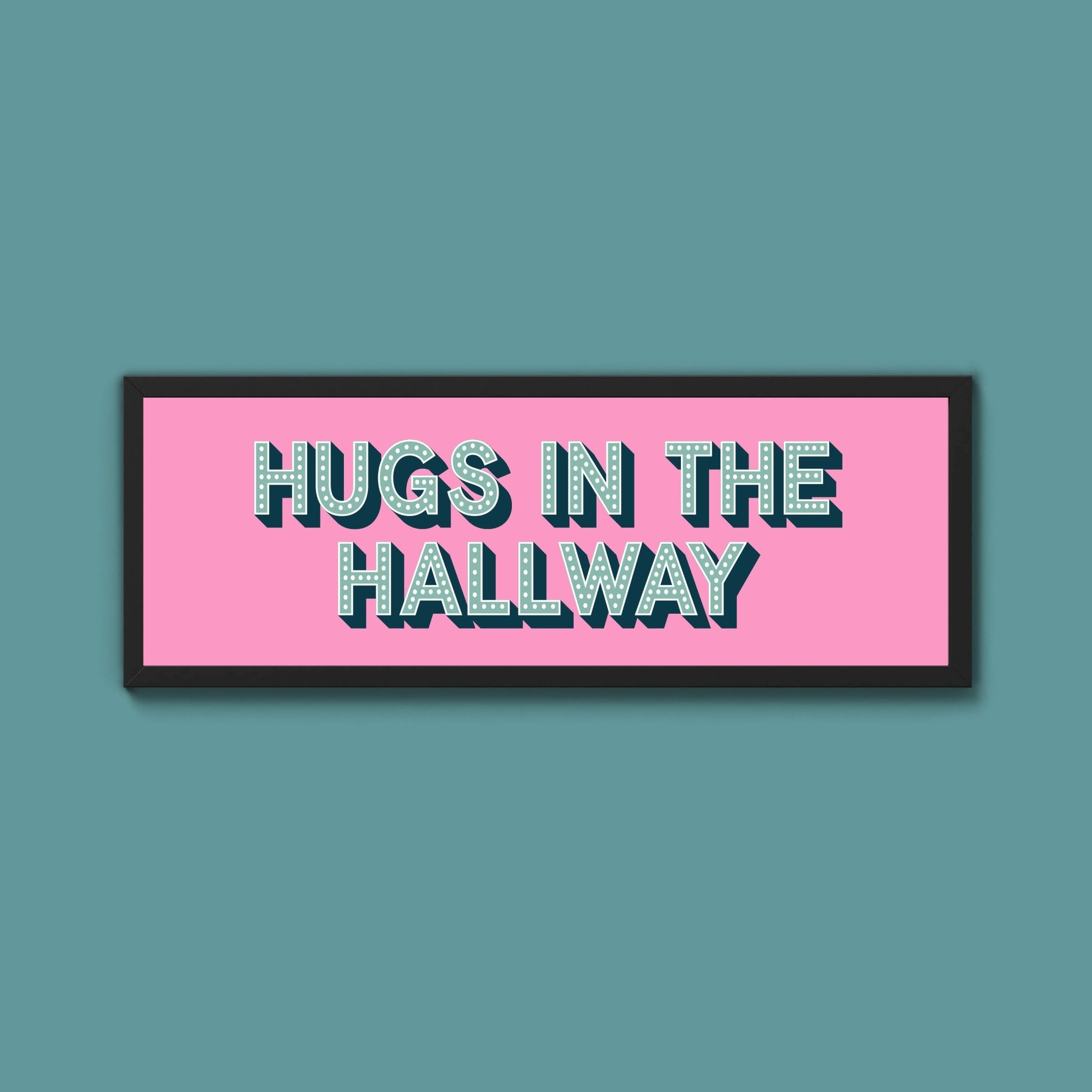 Hugs In The The Hallway Framed Print (New Style) - Above The Door