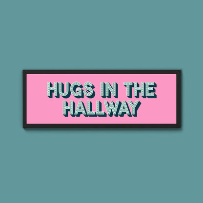 Hugs In The The Hallway Framed Print (New Style) - Above The Door