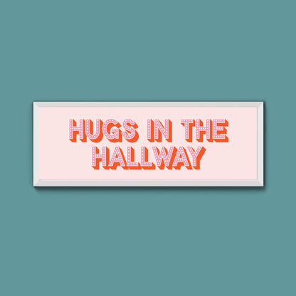 Hugs In The The Hallway Framed Print (New Style) - Above The Door