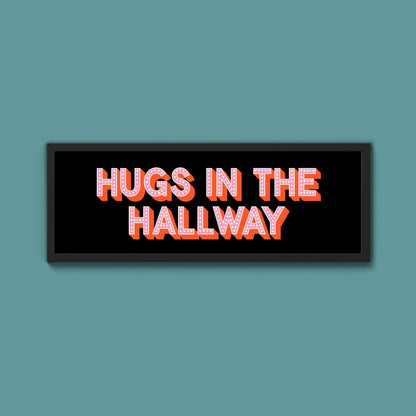 Hugs In The The Hallway Framed Print (New Style) - Above The Door