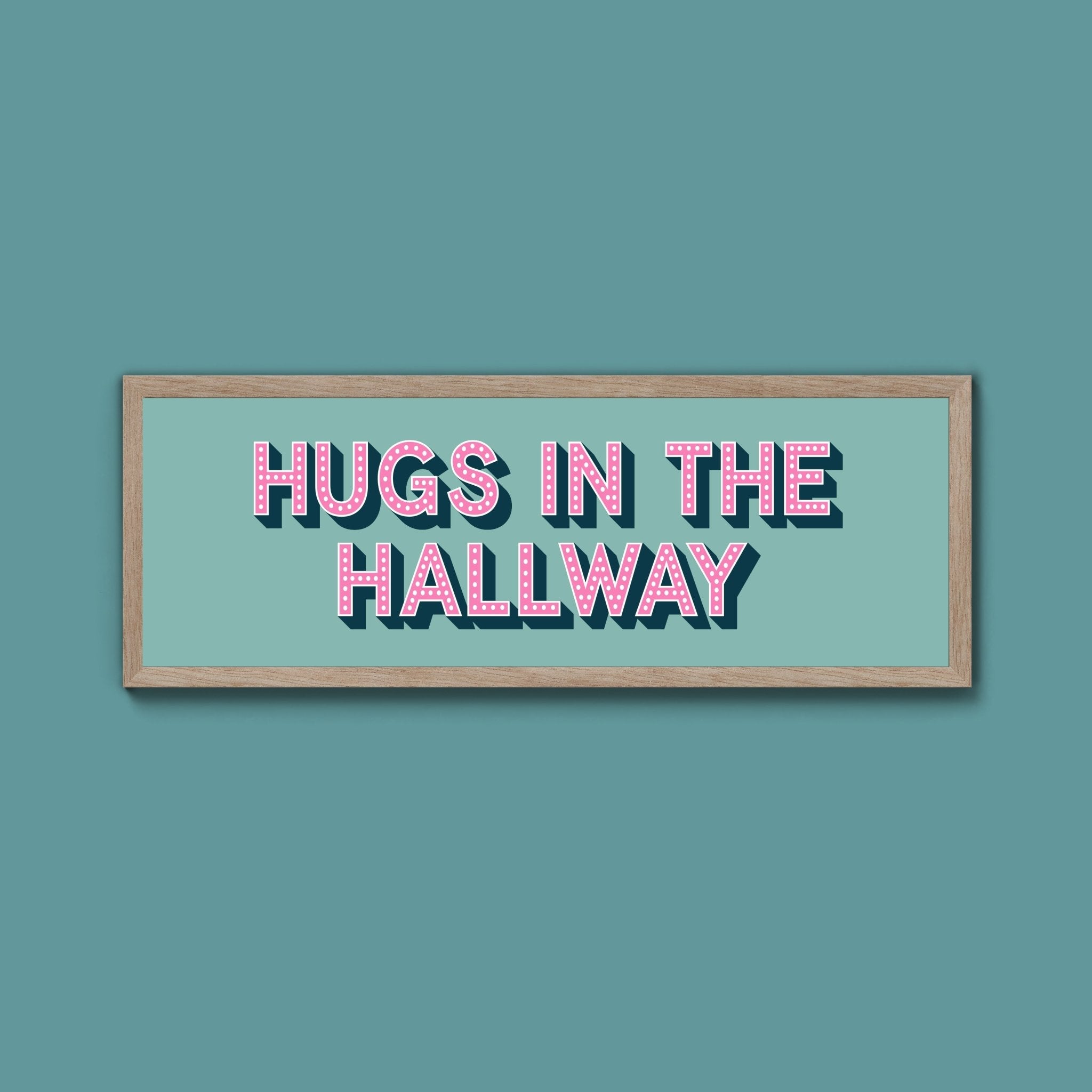 Hugs In The The Hallway Framed Print (New Style) - Above The Door