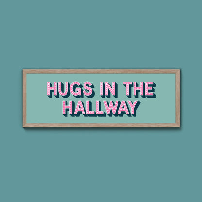 Hugs In The The Hallway Framed Print (New Style) - Above The Door