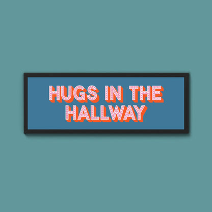 Hugs In The The Hallway Framed Print (New Style) - Above The Door