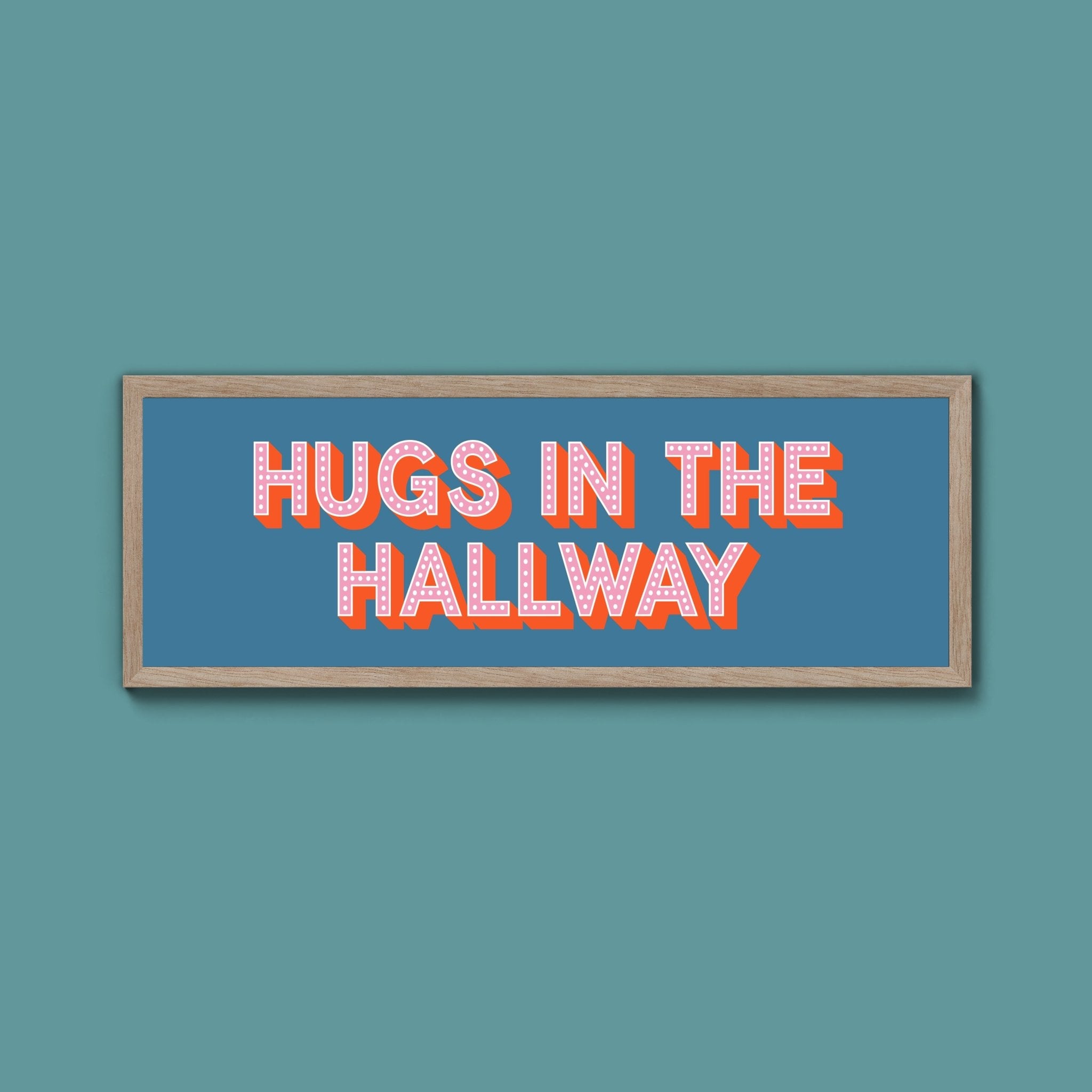 Hugs In The The Hallway Framed Print (New Style) - Above The Door