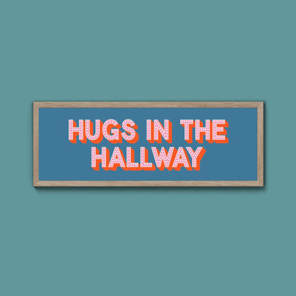 Hugs In The The Hallway Framed Print (New Style) - Above The Door