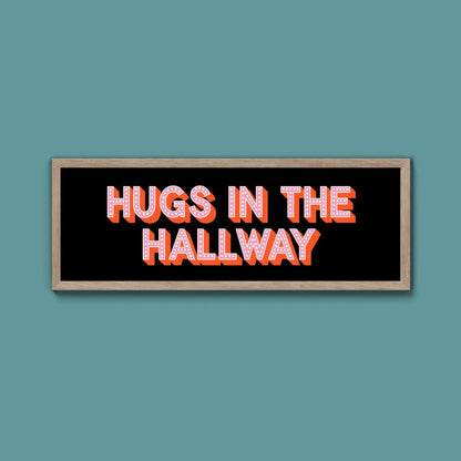 Hugs In The The Hallway Framed Print (New Style) - Above The Door