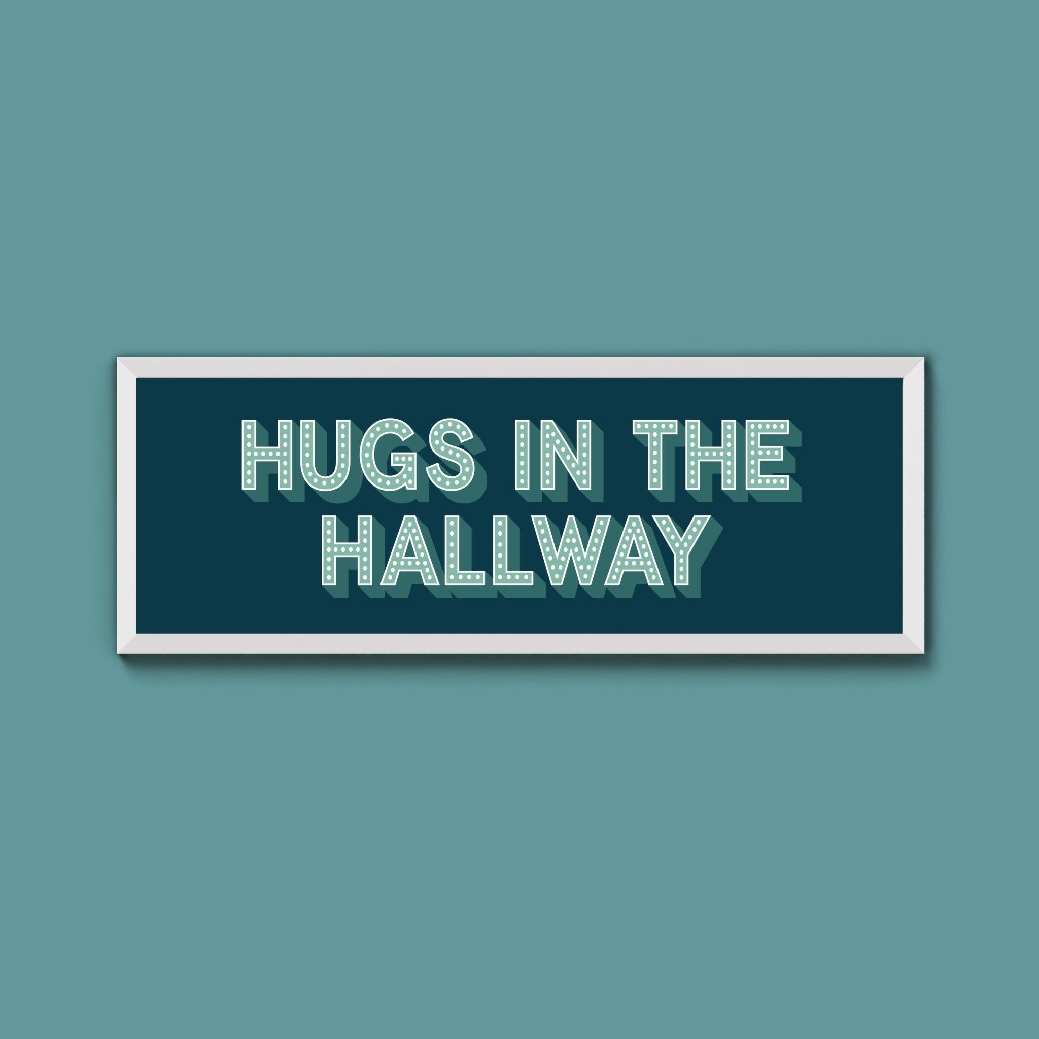 Hugs In The The Hallway Framed Print (New Style) - Above The Door