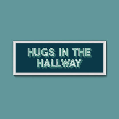 Hugs In The The Hallway Framed Print (New Style) - Above The Door
