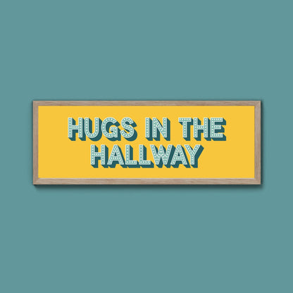 Hugs In The The Hallway Framed Print (New Style) - Above The Door