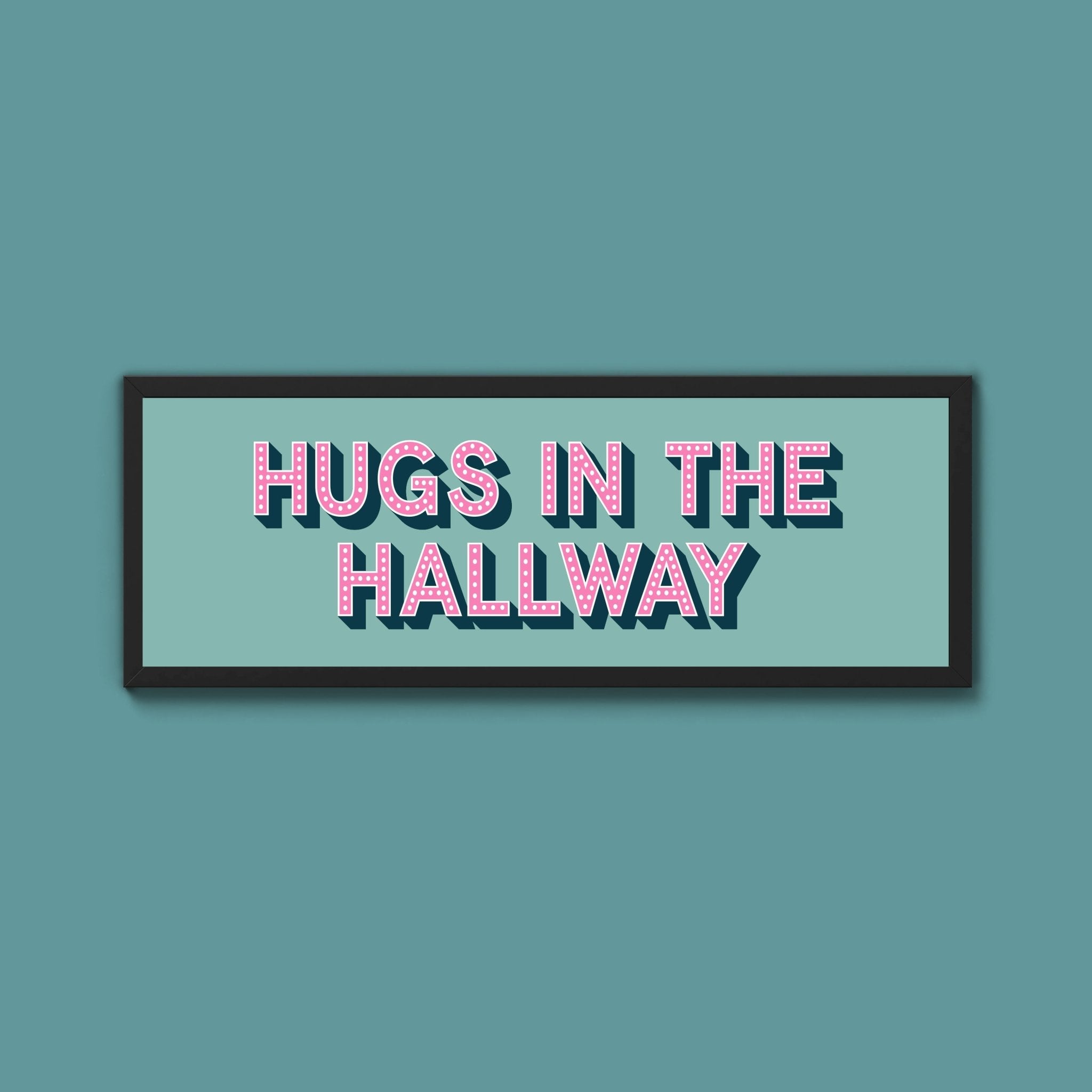 Hugs In The The Hallway Framed Print (New Style) - Above The Door