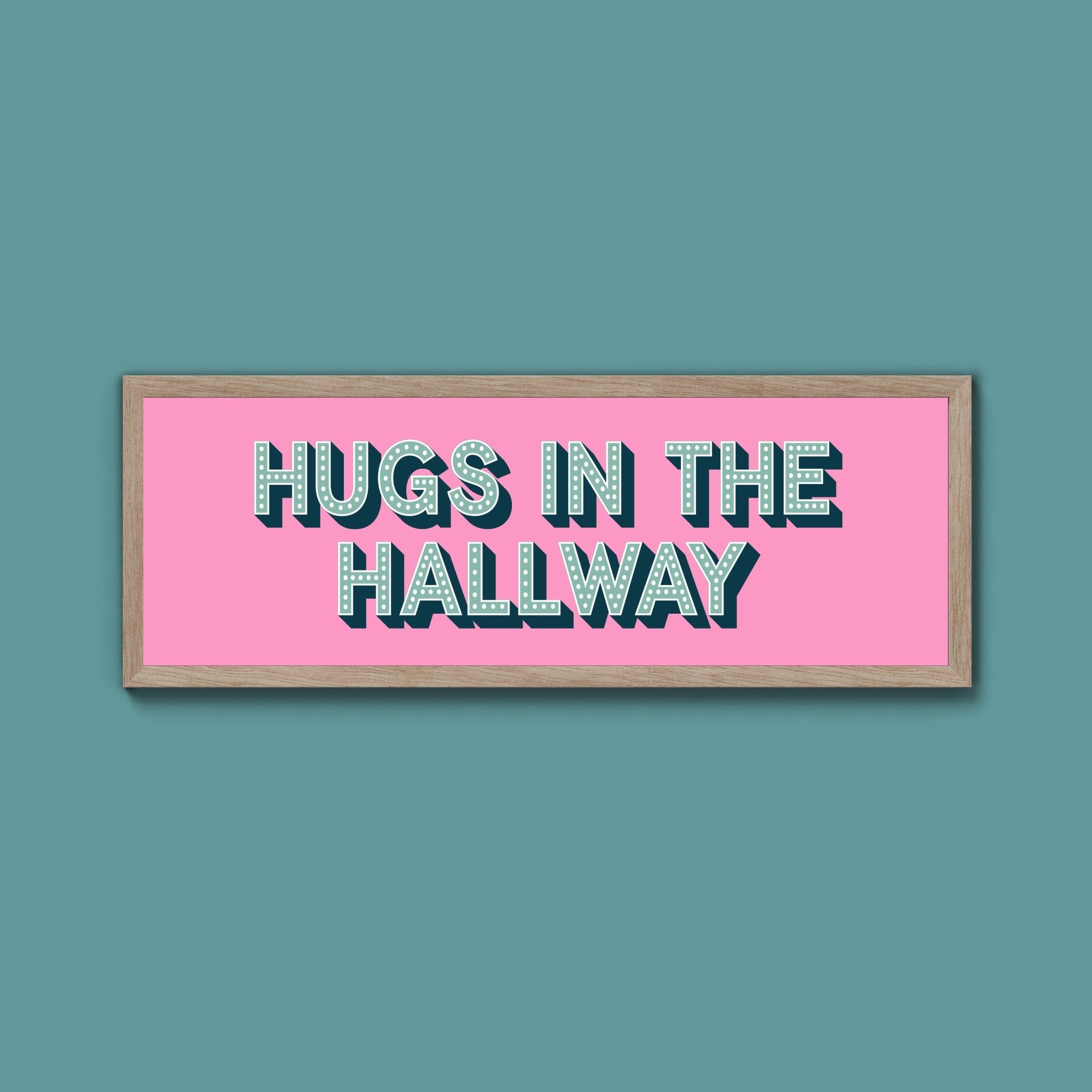 Hugs In The The Hallway Framed Print (New Style) - Above The Door