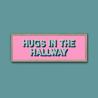 Hugs In The The Hallway Framed Print (New Style) - Above The Door