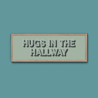 Hugs In The The Hallway Framed Print (New Style) - Above The Door