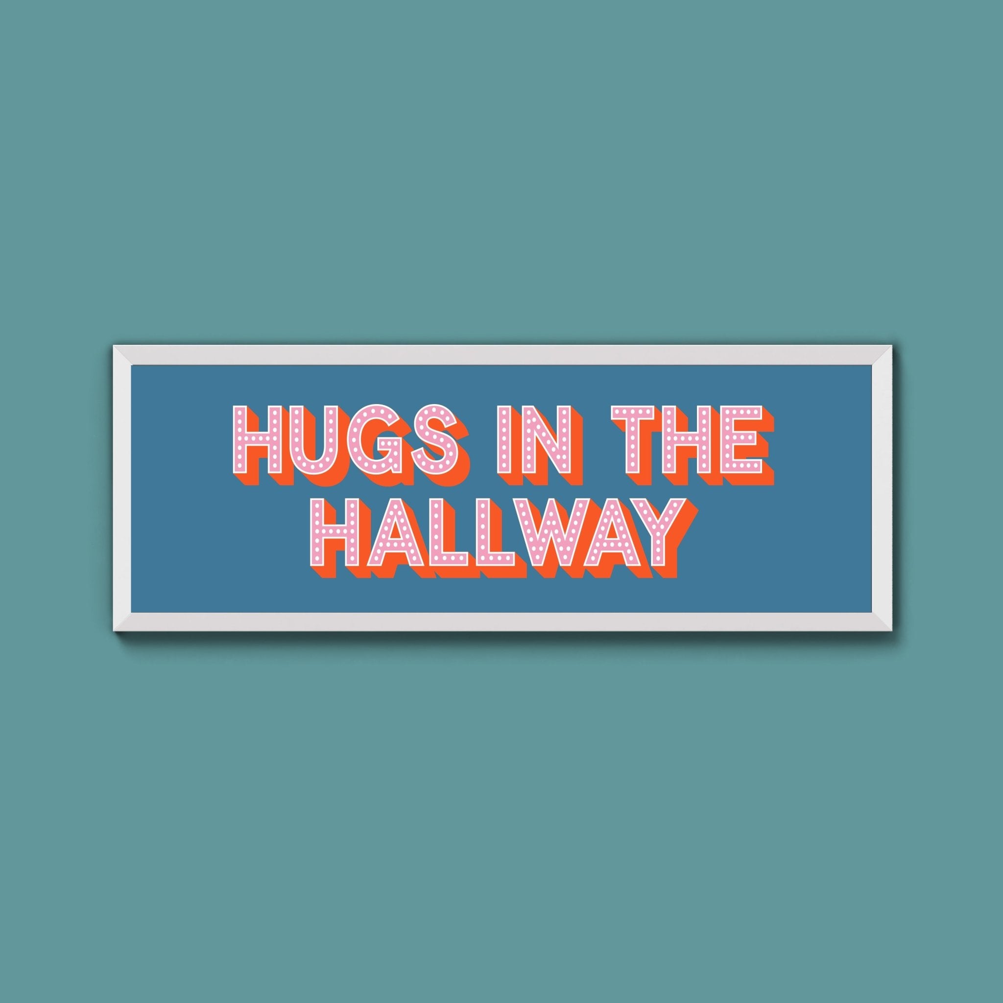 Hugs In The The Hallway Framed Print (New Style) - Above The Door