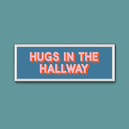 Hugs In The The Hallway Framed Print (New Style) - Above The Door