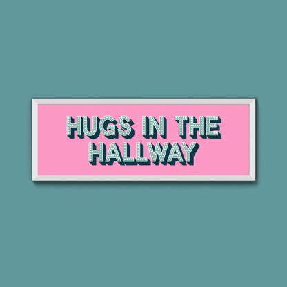 Hugs In The The Hallway Framed Print (New Style) - Above The Door