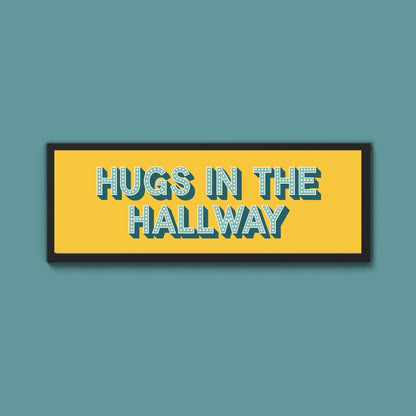 Hugs In The The Hallway Framed Print (New Style) - Above The Door