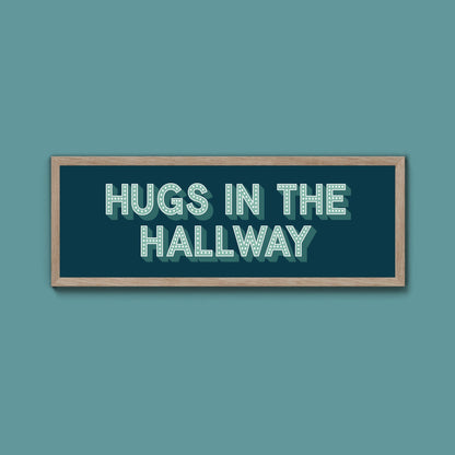 Hugs In The The Hallway Framed Print (New Style) - Above The Door