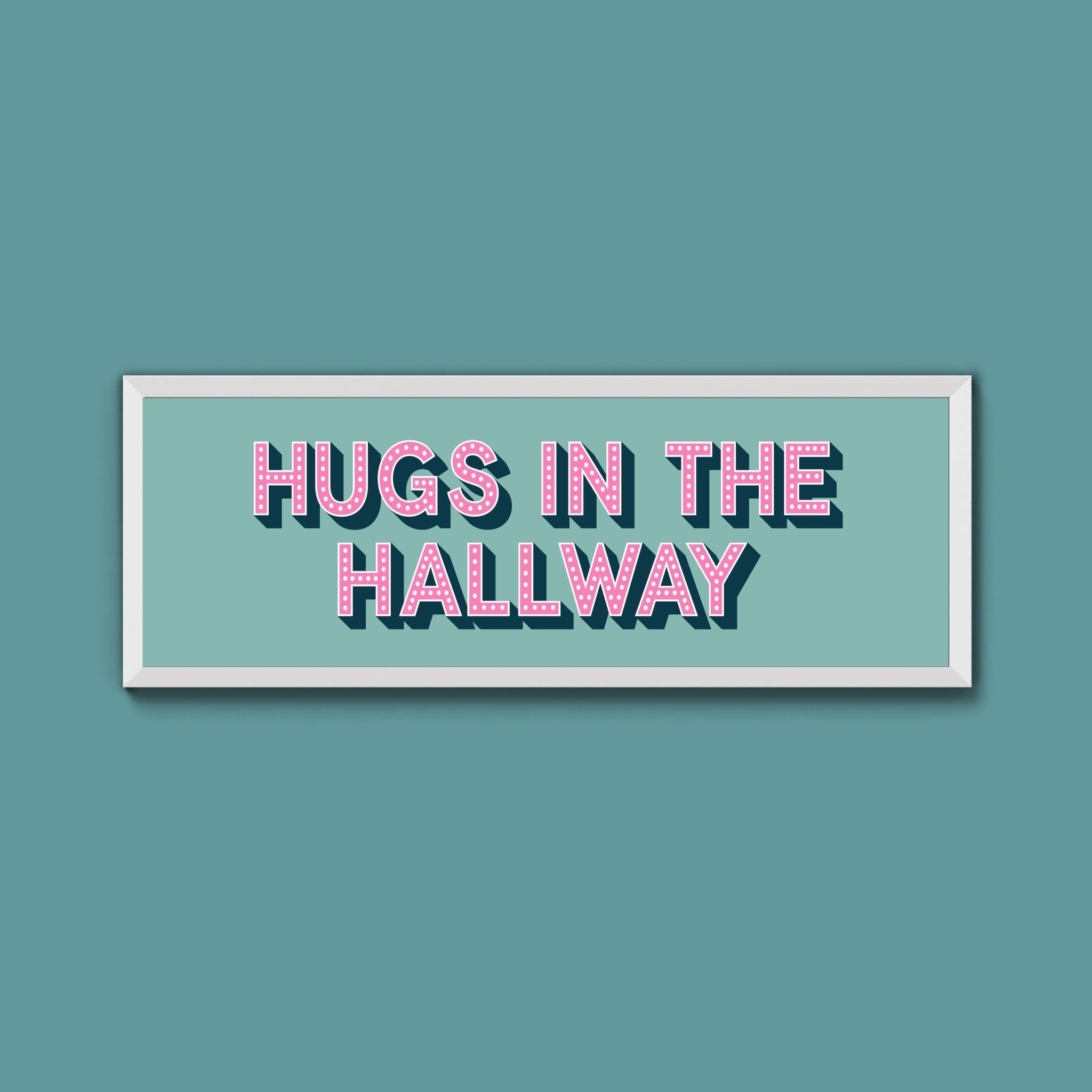 Hugs In The The Hallway Framed Print (New Style) - Above The Door