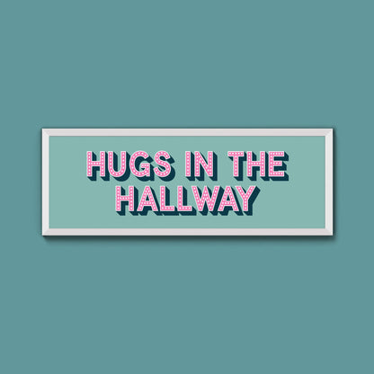 Hugs In The The Hallway Framed Print (New Style) - Above The Door