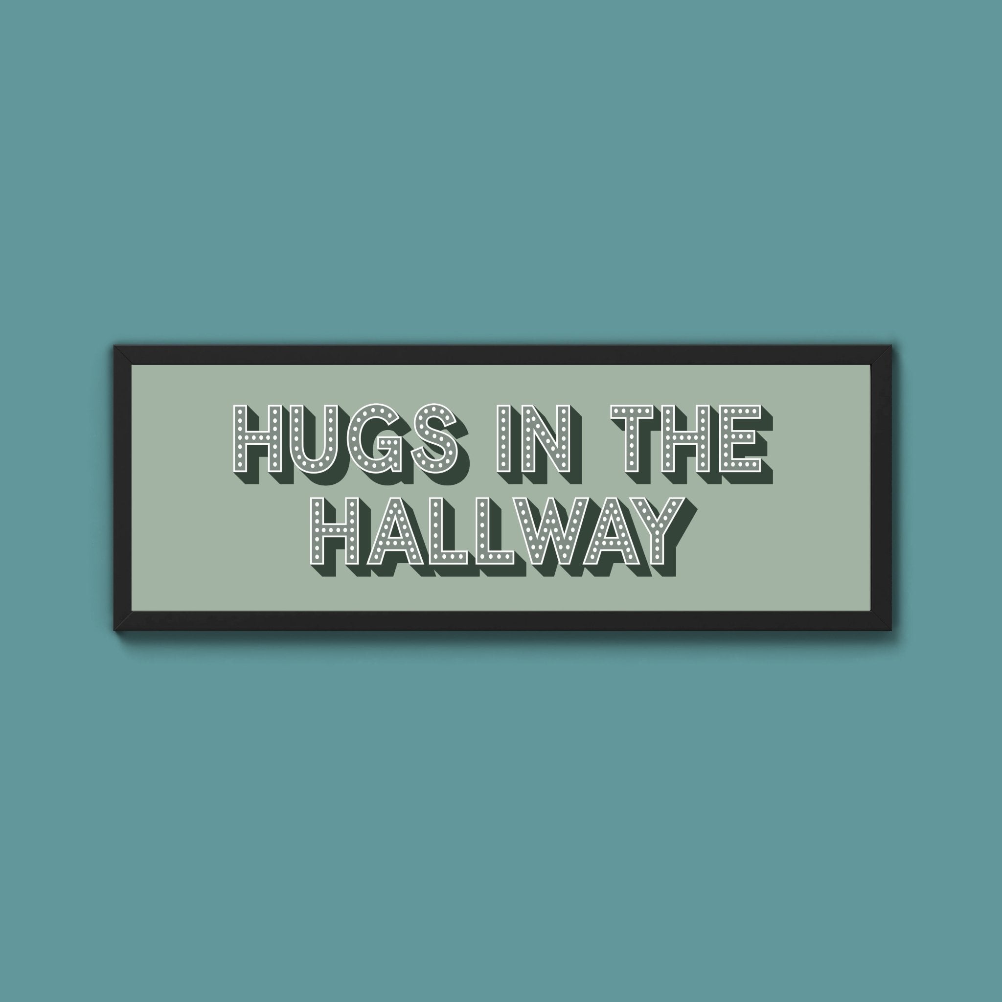 Hugs In The The Hallway Framed Print (New Style) - Above The Door