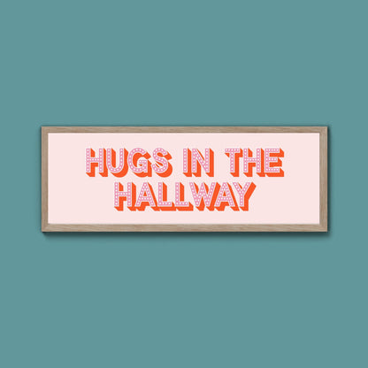 Hugs In The The Hallway Framed Print (New Style) - Above The Door