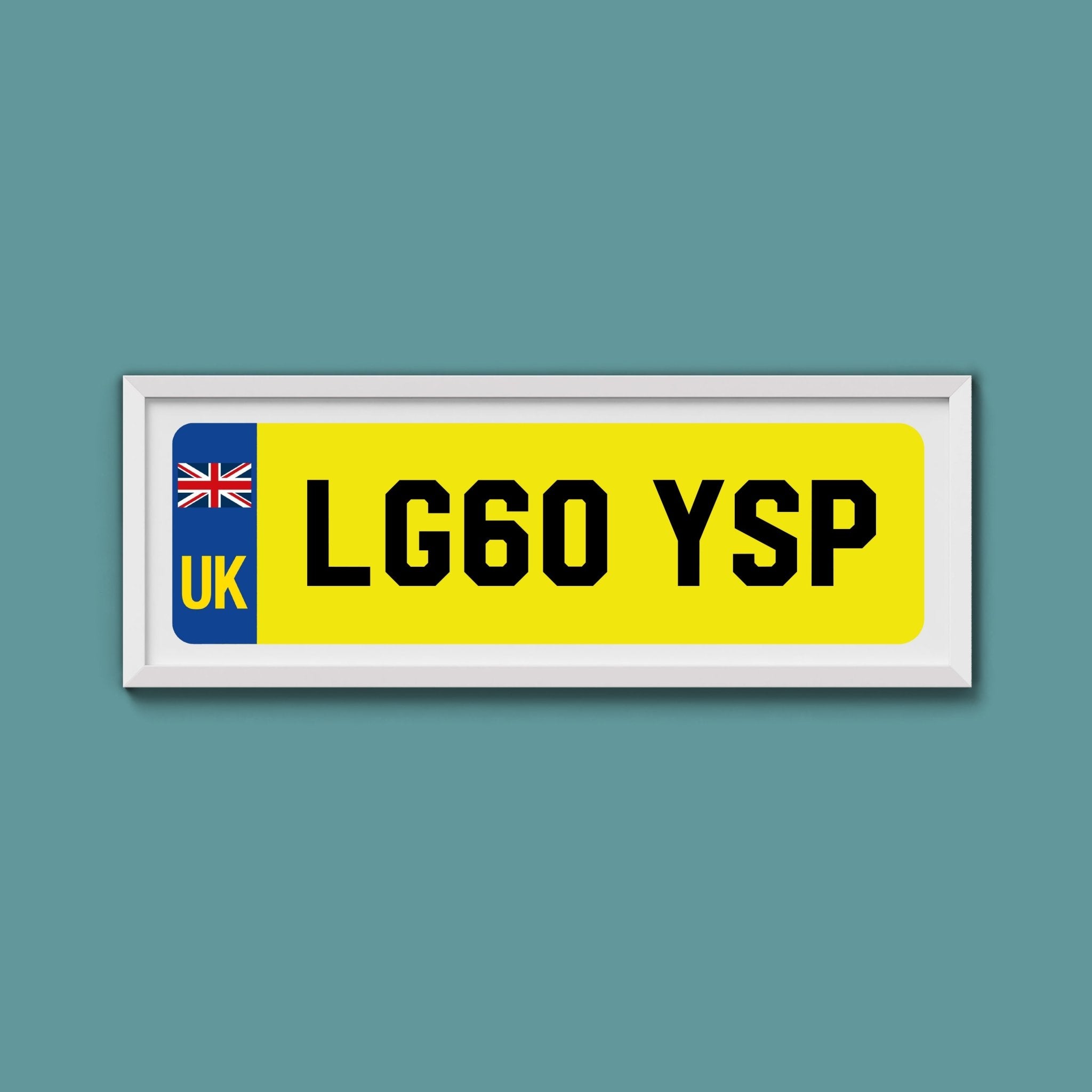 License Number Plate Framed Print - Above The Door
