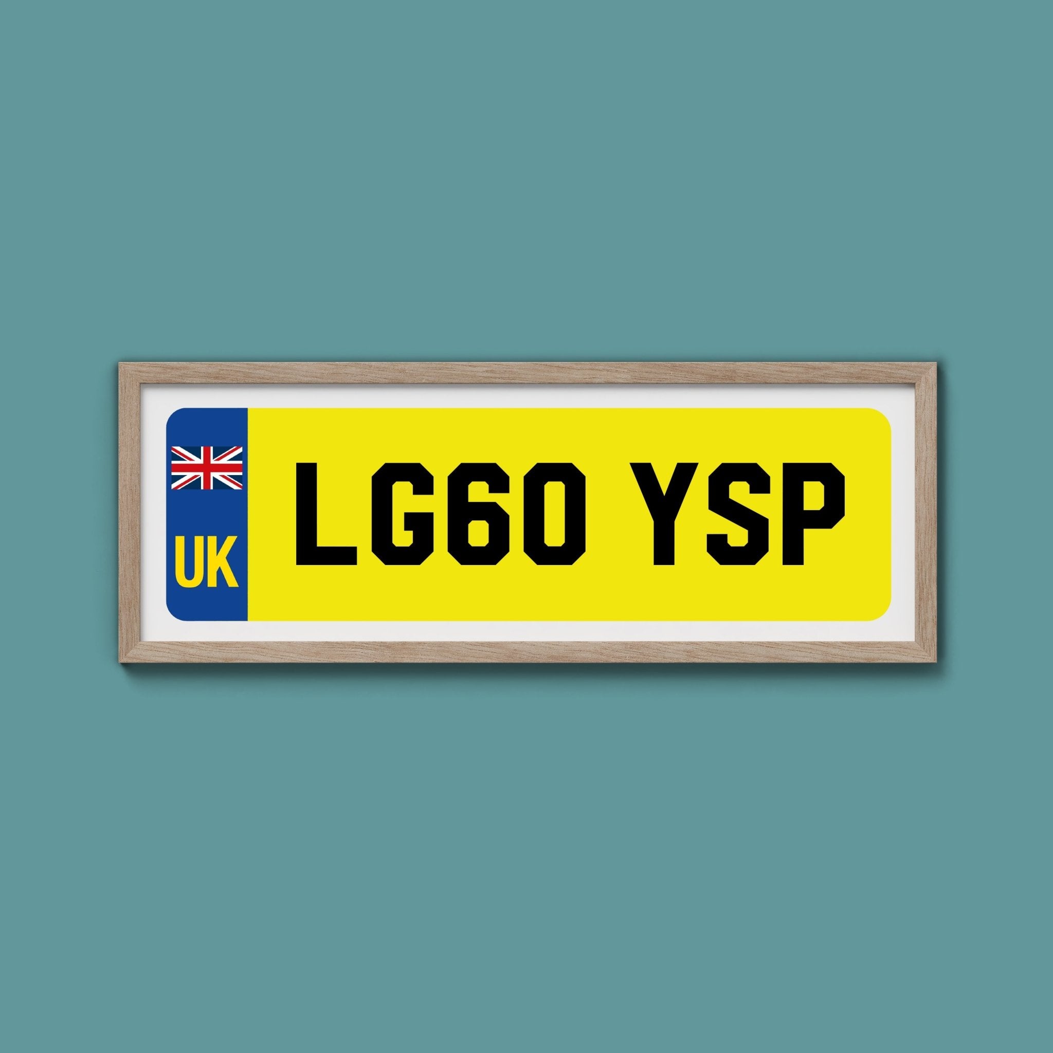 License Number Plate Framed Print - Above The Door