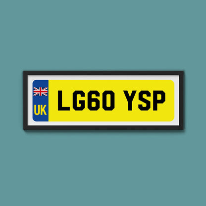 License Number Plate Framed Print - Above The Door