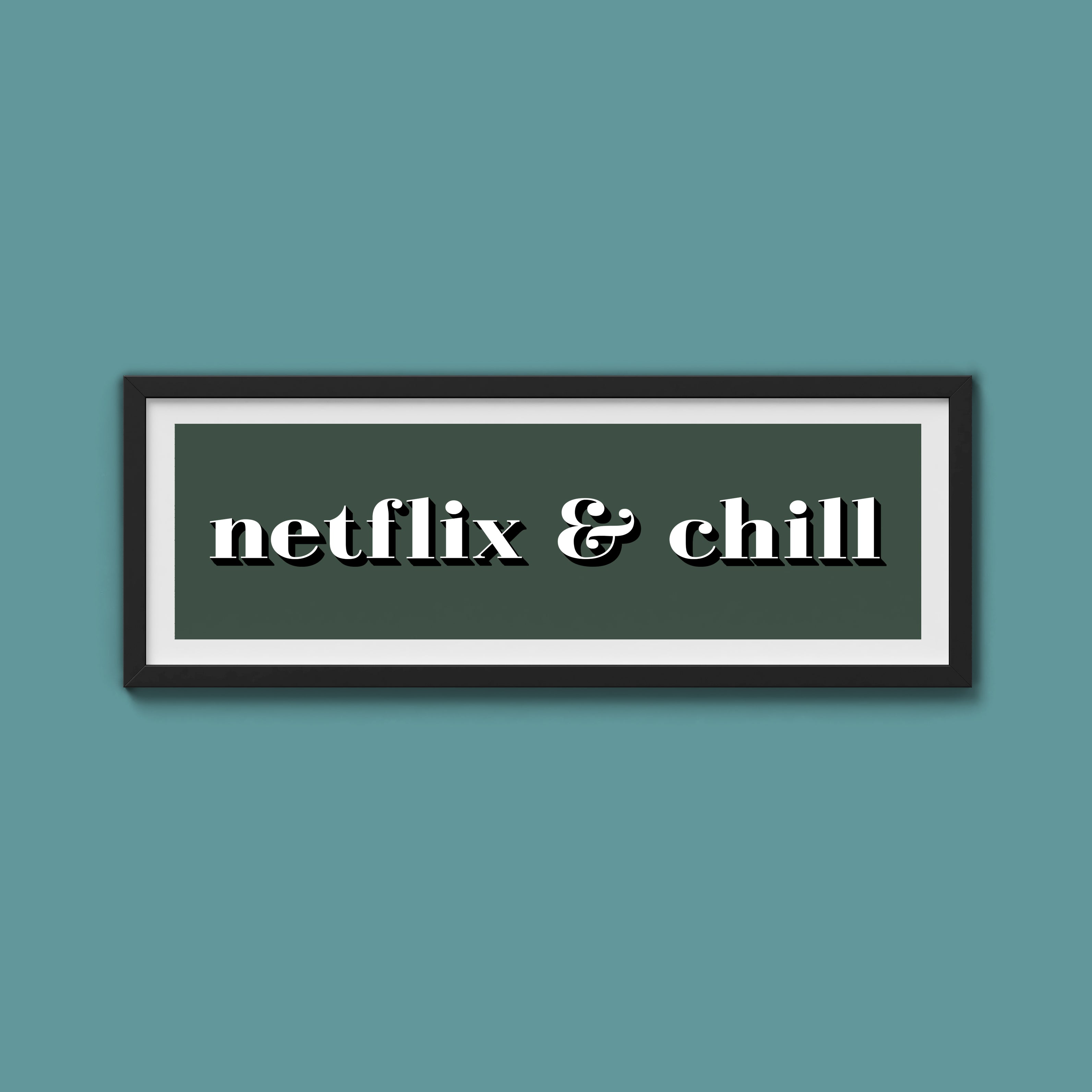 Netflix & Chill Framed Print
