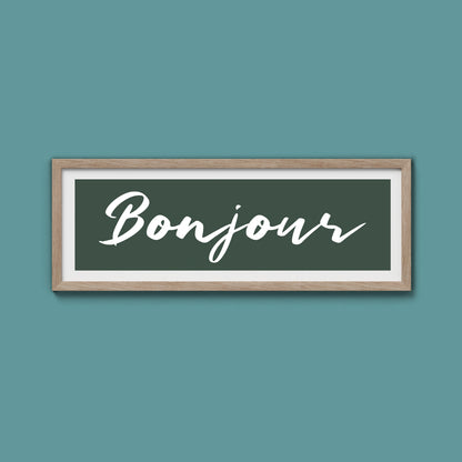 Bonjour Framed Print