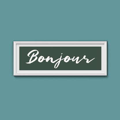 Bonjour Framed Print