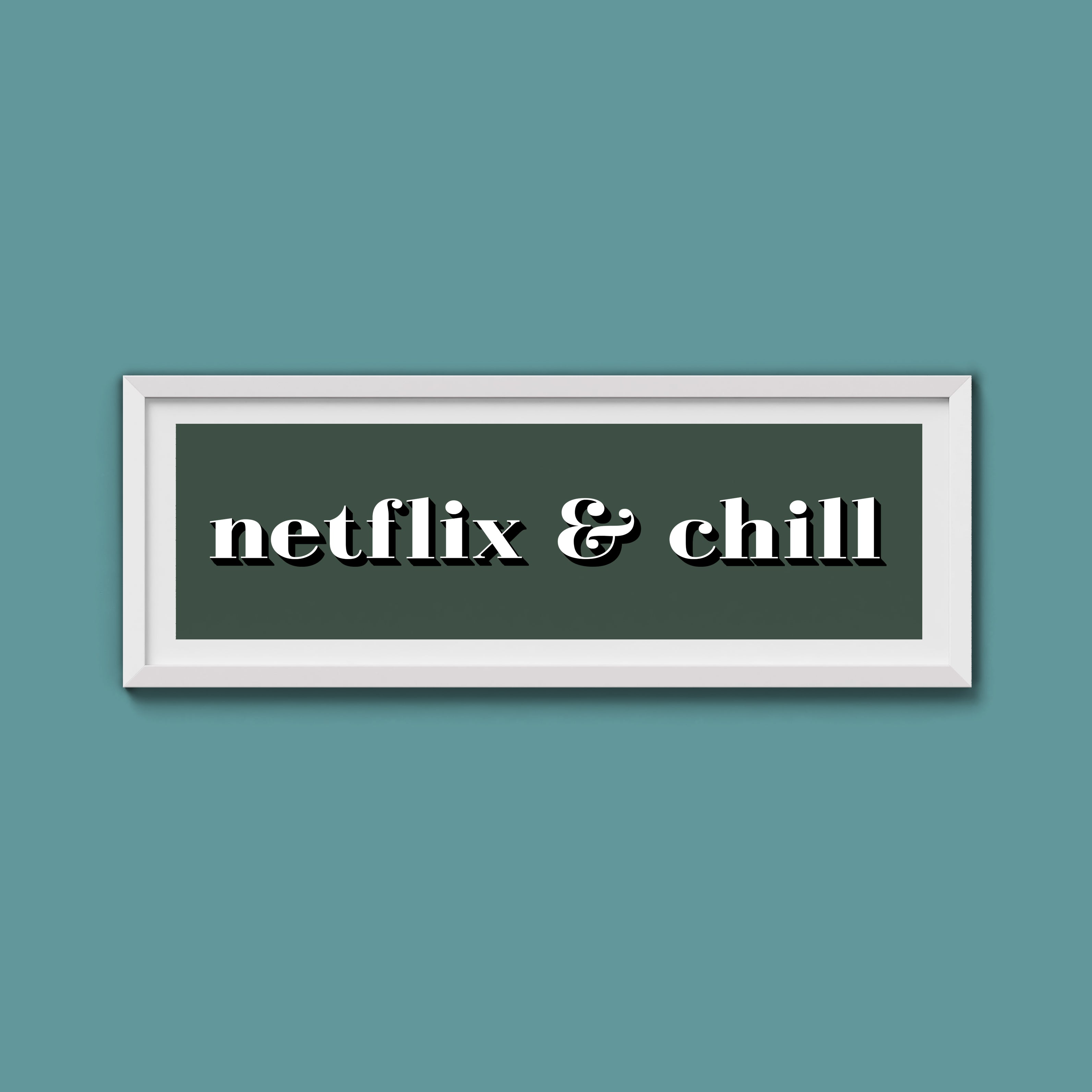 Netflix & Chill Framed Print