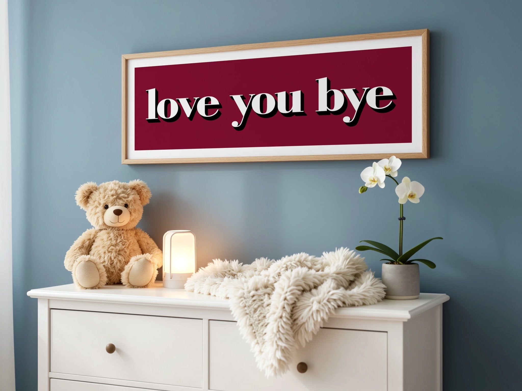 Love You Bye Framed Print - Above The Door