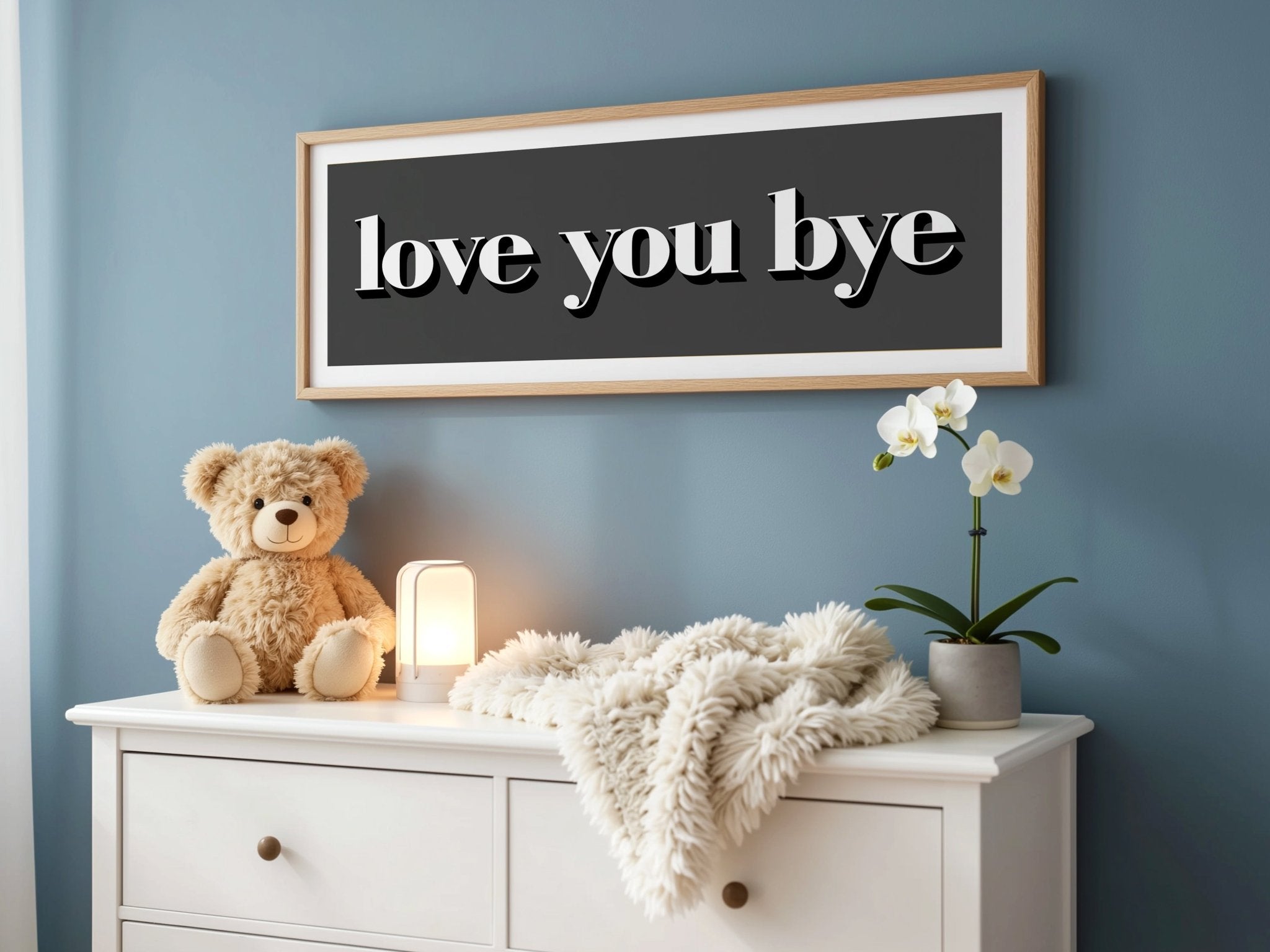 Love You Bye Framed Print - Above The Door