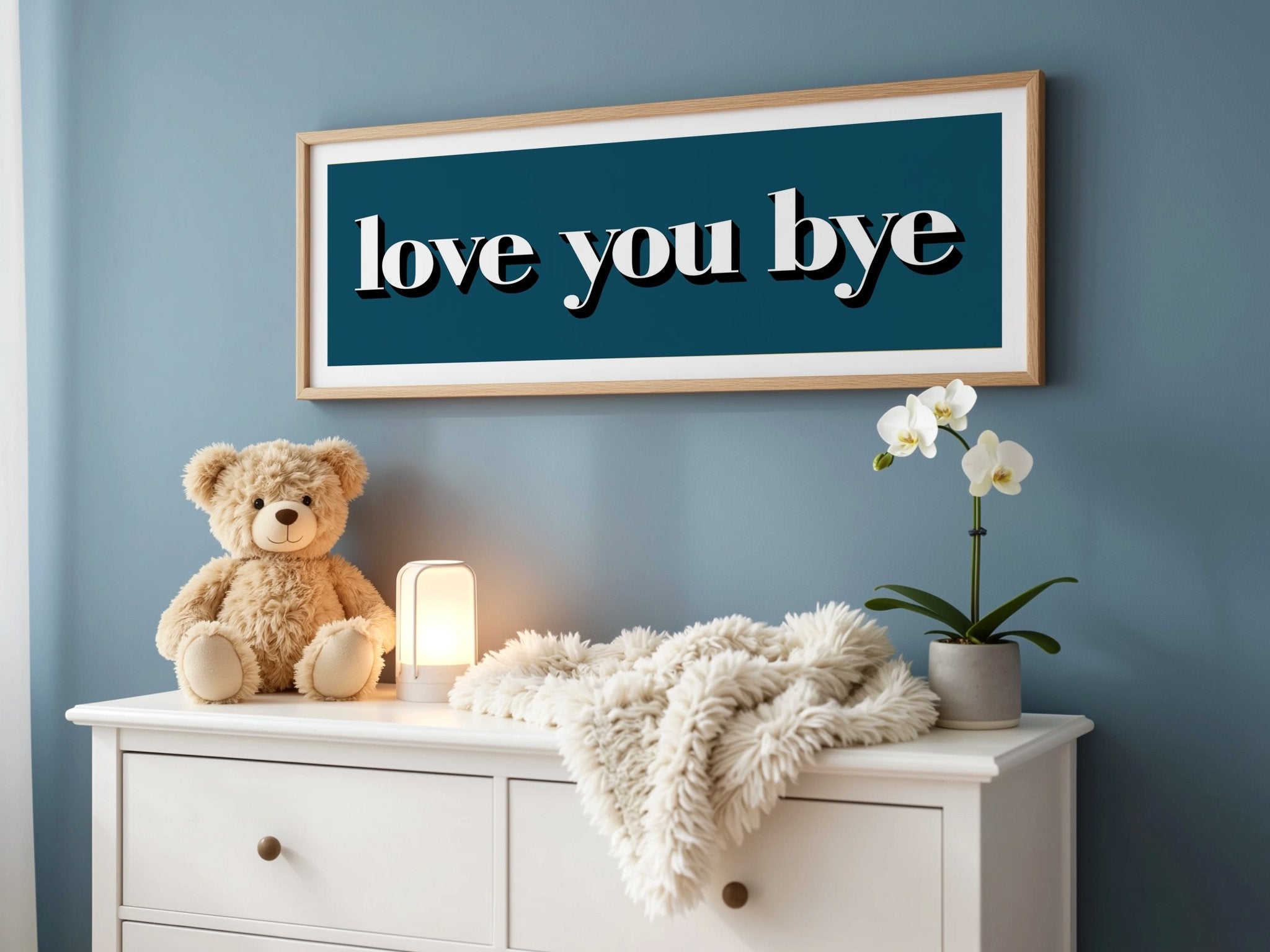 Love You Bye Framed Print - Above The Door