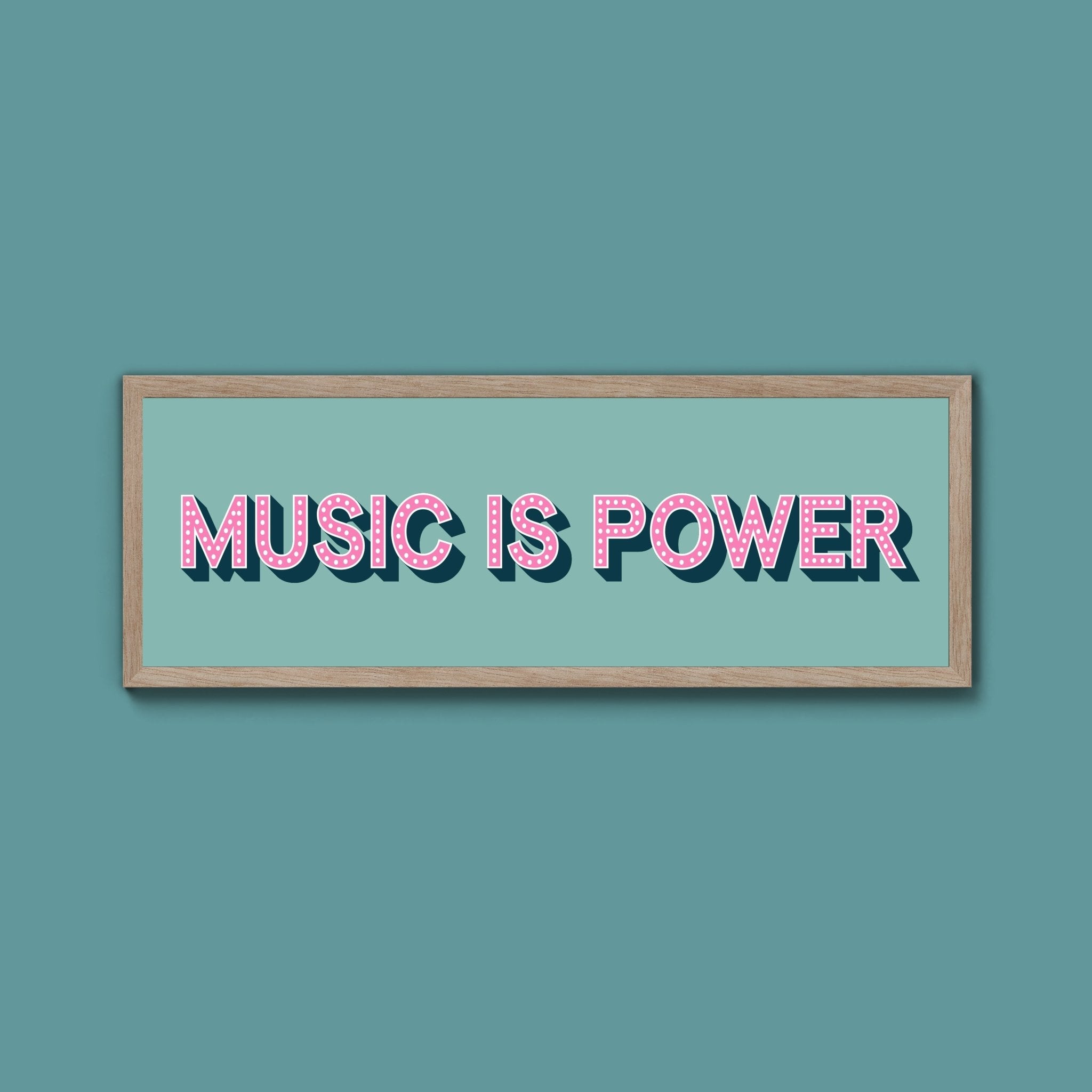 Music Is Power Framed Print (New Style) - Above The Door