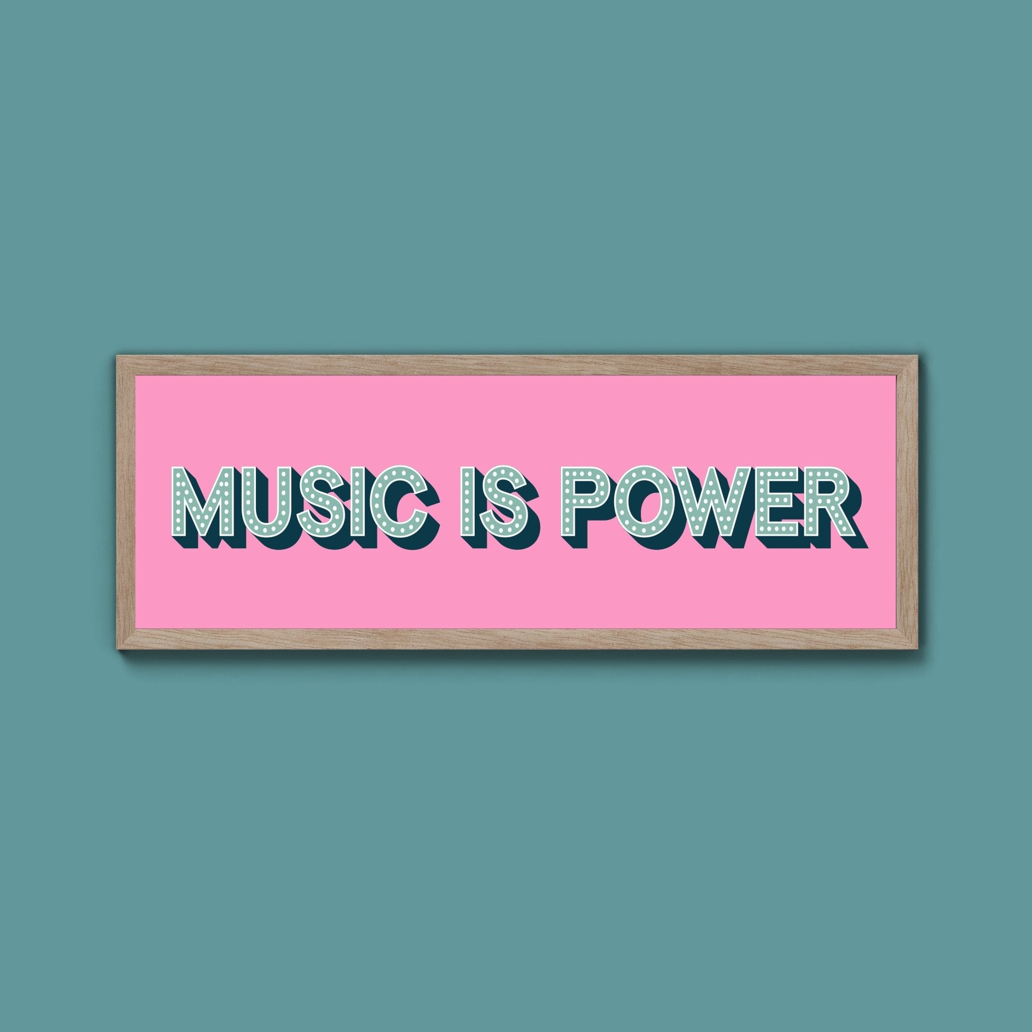 Music Is Power Framed Print (New Style) - Above The Door