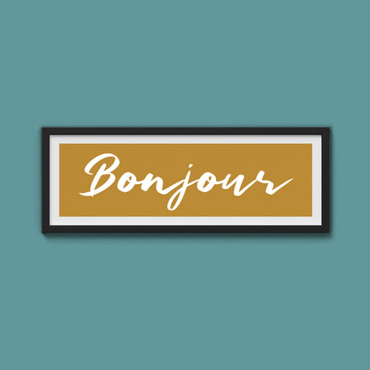 Bonjour Framed Print