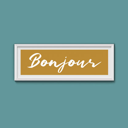 Bonjour Framed Print