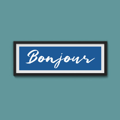 Bonjour Framed Print