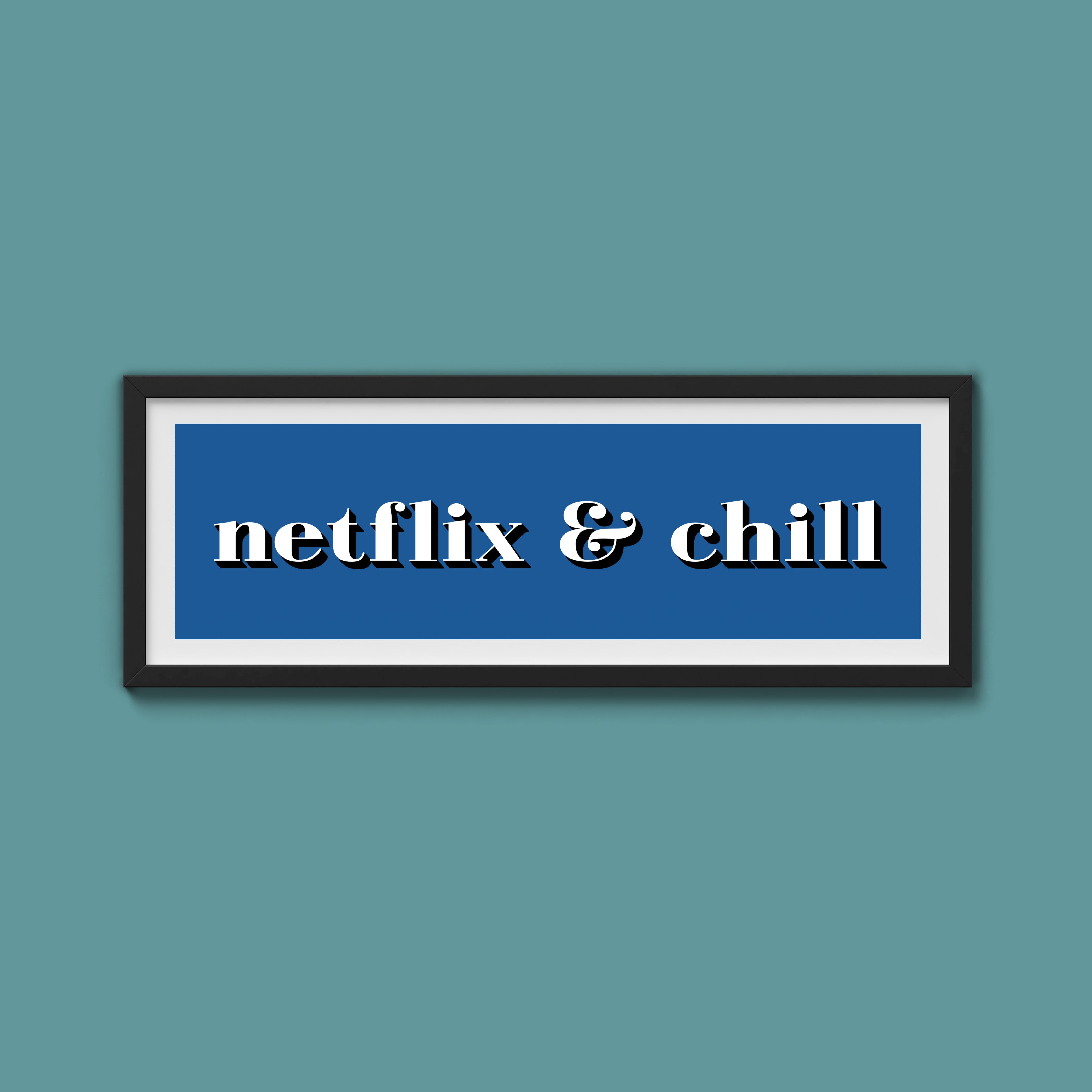 Netflix & Chill Framed Print