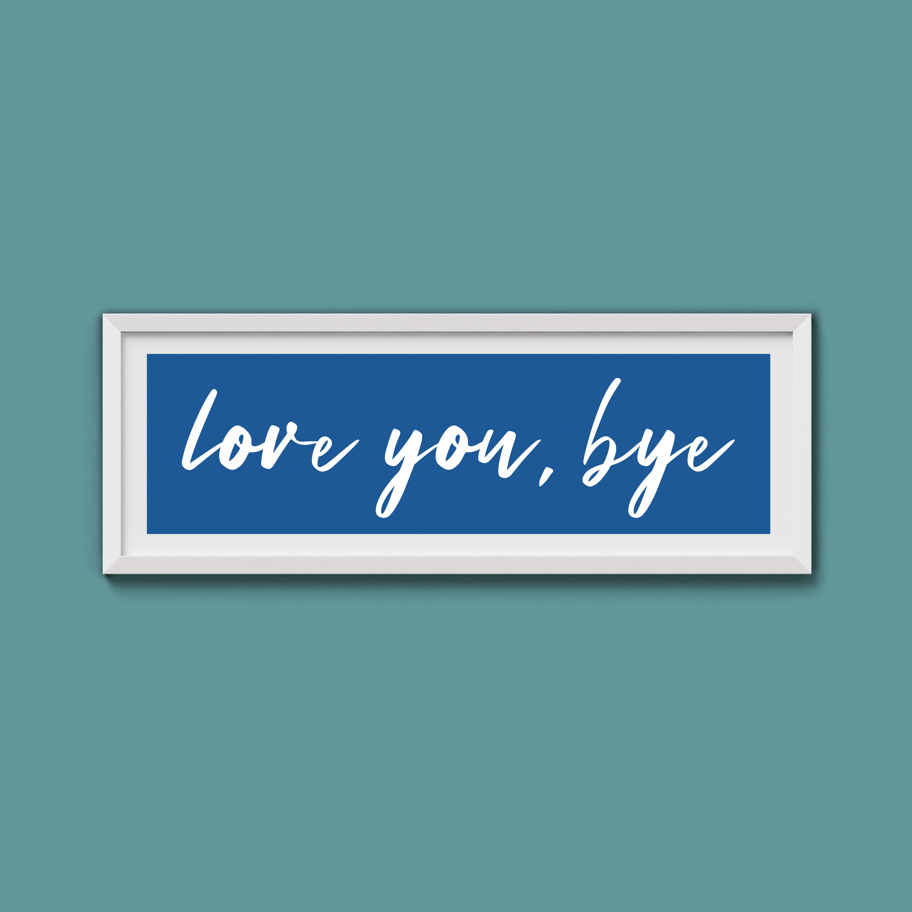 love you, bye Framed Print