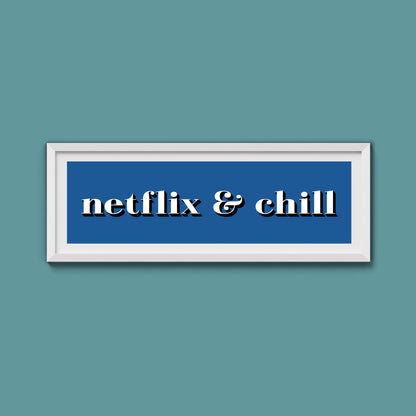 Netflix & Chill Framed Print